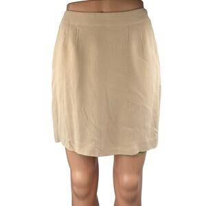 Et Vous Women's Beige Khaki Tan High Waisted Side Zip Mini Pencil Skirt Size 6